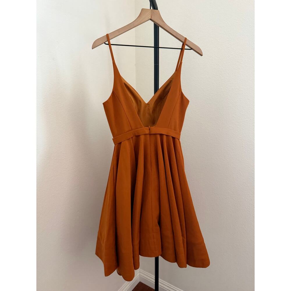 New Mac Duggal caramel 48775 short dress A-line - Picture 5 of 6